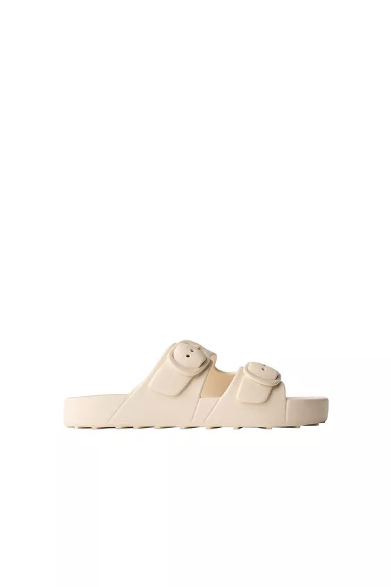RUBBERISED SANDALS WITH BUCKLES | Zara UK