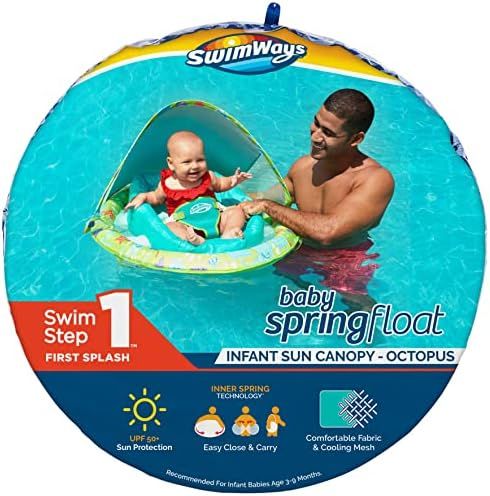 SwimWays Infant Spring Float Inflatable Swimming Pool Float with Canopy | Amazon (US)