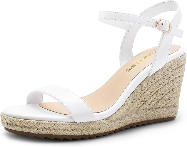 DREAM PAIRS Espadrilles Wedge Sandals for Women, Women's Open Toe Summer Dressy Sandals with Adju... | Amazon (US)