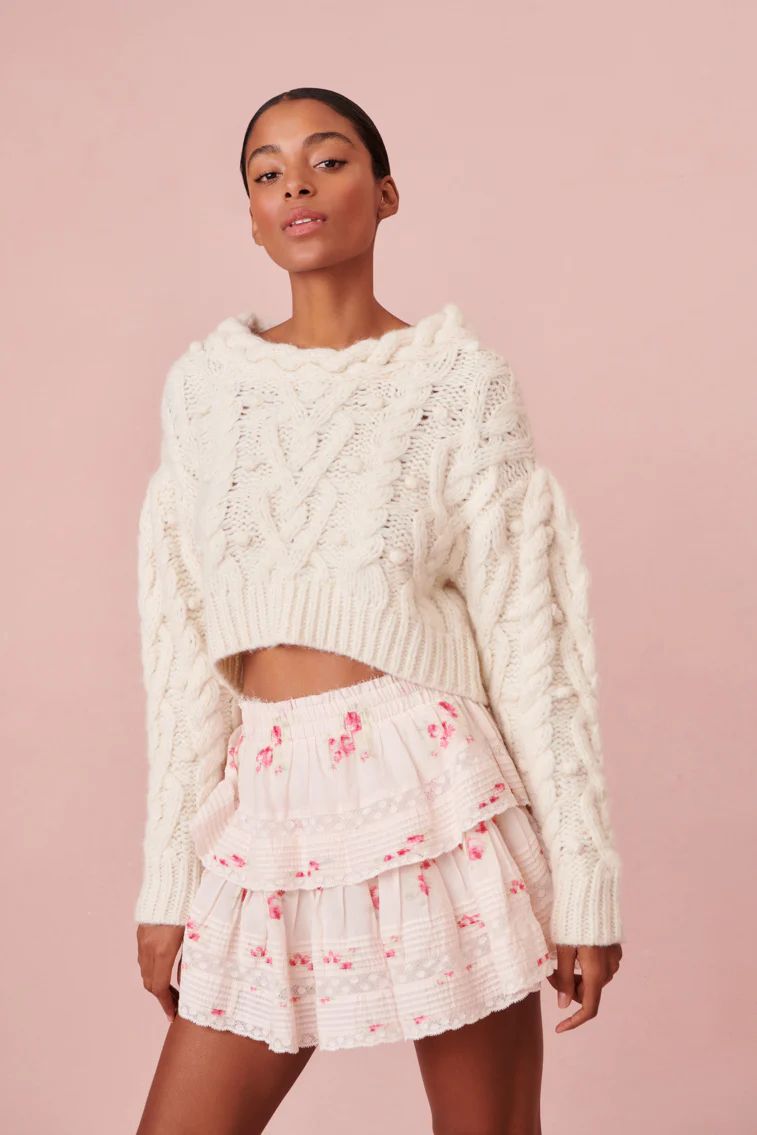 Ruffle Mini Blossom Skirt | LOVESHACKFANCY