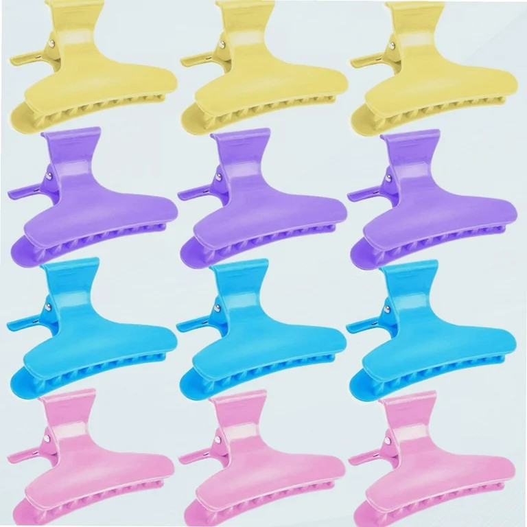 12 Pieces Butterfly Hair Clips Hair Claw Clamps Set for Hair Salon Cutting, Styling, Hair styling... | Walmart (US)