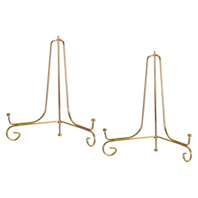 Unique Bargains Iron Adjustable Retro Picture Frame Decorative Holder Stands 2 Pcs Gold 10 Inch | Target