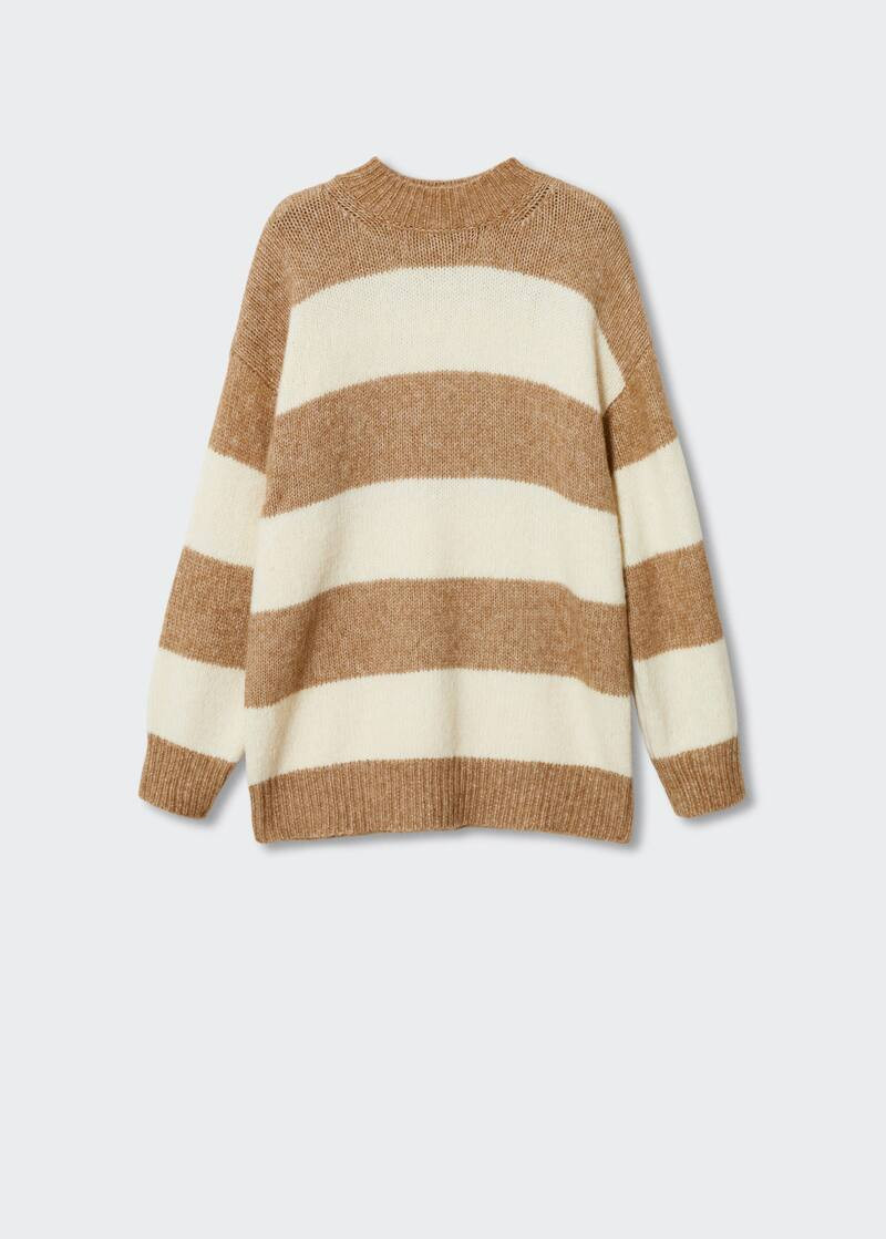 Oversized striped sweater -  Women | Mango USA | MANGO (US)