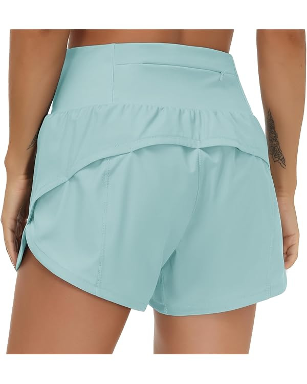 THE GYM PEOPLE Womens High Waisted Running Shorts Quick Dry Athletic Workout Shorts with Mesh Lin... | Amazon (US)