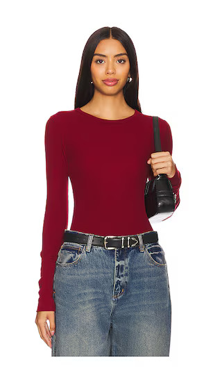 Bobi Long Sleeve in Burgundy. - size S | Revolve Clothing (Global)