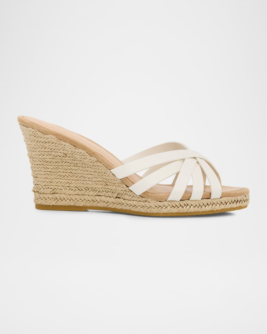 Phylina Leather Espadrille Wedge Sandals | Neiman Marcus