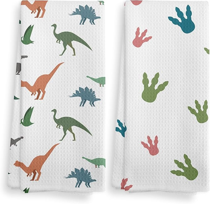 Dinosaur Bathroom Towels Set of 2, Kids & Teen Boys Drying Cloths, 1624 Inches | Amazon (US)