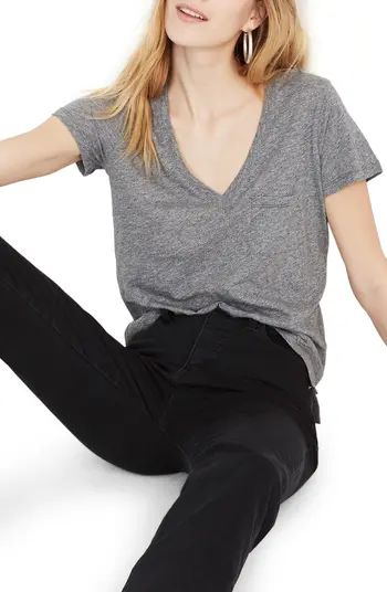 Whisper Cotton V-Neck Pocket Tee | Nordstrom