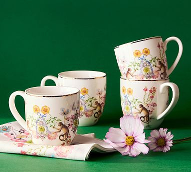 Cynthia Rowley Midsummer Night's Dream Mugs - Set of 4 | Pottery Barn (US)