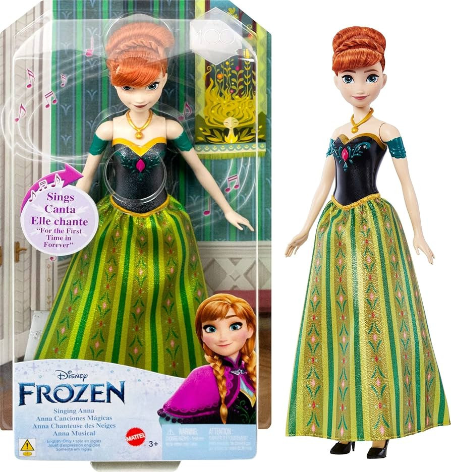 Mattel Disney Frozen Toys, Singing Anna Doll in Signature Clothing, Sings “For the First Time i... | Amazon (US)