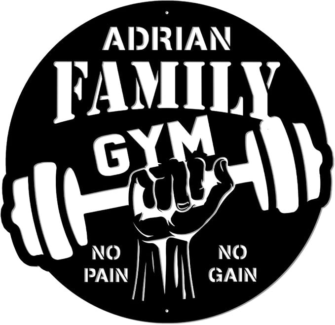 THUYPT Personalized Weightlifting Sign Decorations for Room, Metal Sign Fitness Wall Hanging Fitn... | Amazon (US)