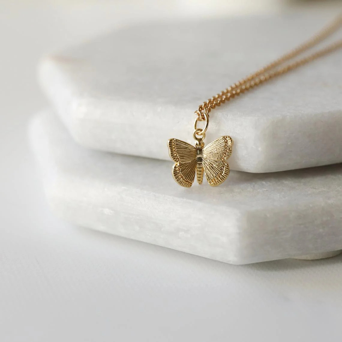 Butterfly Pendant Necklace | Mint & Lily
