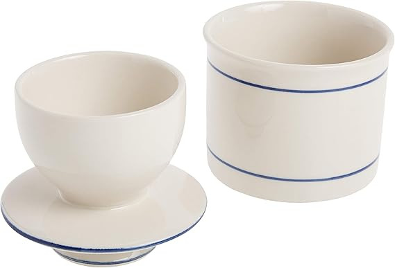 Norpro Glazed Stoneware Butter Keeper,White | Amazon (US)