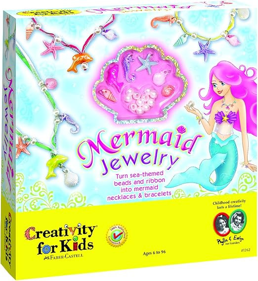 Creativity for Kids Mermaid Jewelry - String Mermaid Beads, Create 8 Jewelry Pieces - Great for B... | Amazon (US)