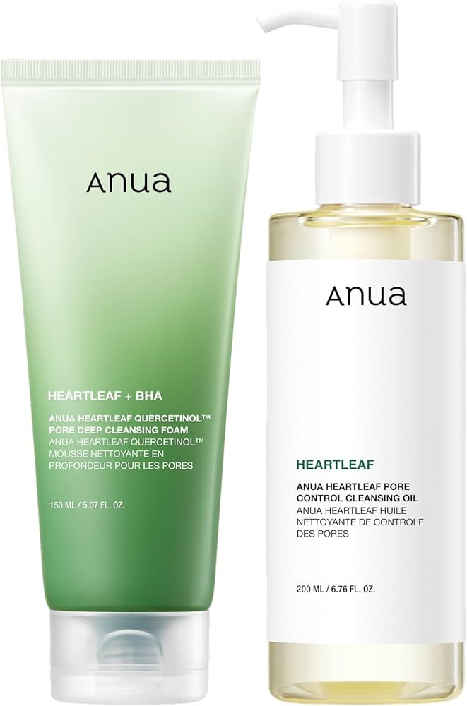 Anua Double Cleanser Duo for Facial Cleansing : Heartleaf Pore Control Cleansing Oil & Heartleaf ... | Amazon (US)