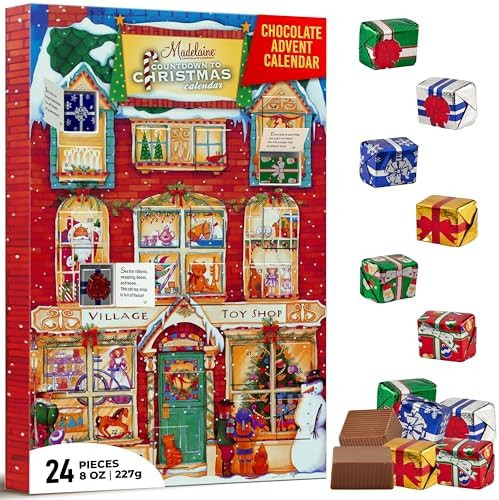 Madelaine Chocolate Advent Calendar With 24 Premium Milk Chocolates - 8 oz (227 grams) | Amazon (US)