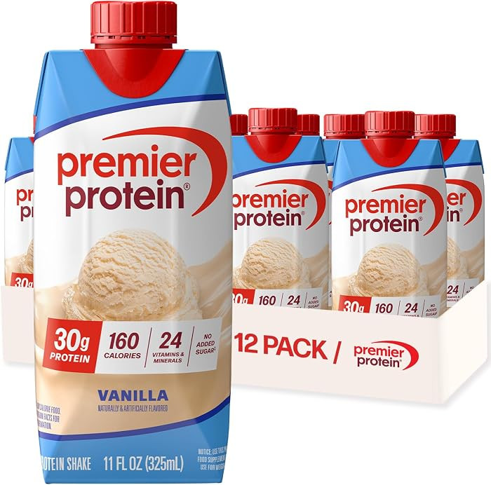 Premier Protein Shake, Vanilla, 30g Protein, No Added Sugar, 24 Vitamins & Minerals to Support Im... | Amazon (US)
