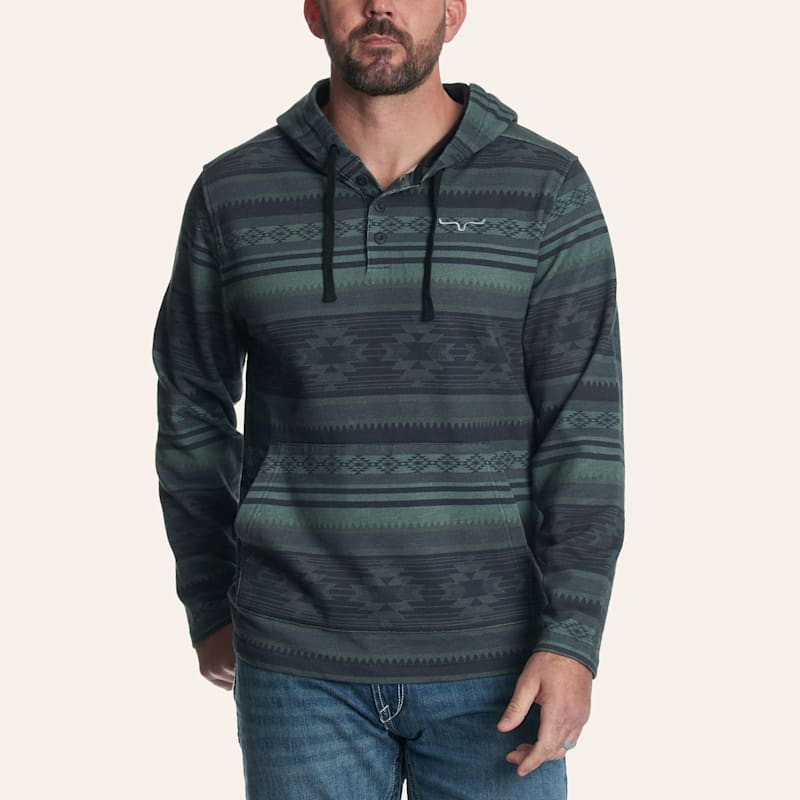 Kimes Ranch Men's Hermosa Blue & Green Aztec Print Hoodie | Cavender's