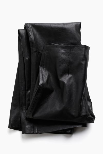 Leather trousers - Black - Ladies | H&M GB | H&M (UK, MY, IN, SG, PH, TW, HK)