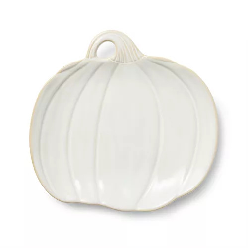 Sur La Table Reactive Glaze Figural Pumpkin Salad Plate | Sur La Table