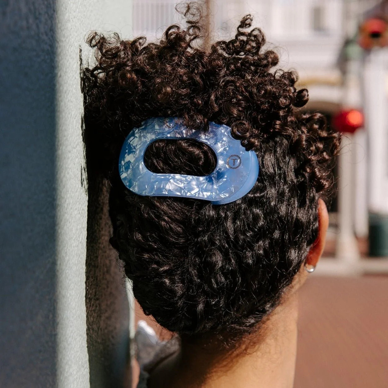 Blue Lagoon Large Flat Round Hair Clip | TELETIES