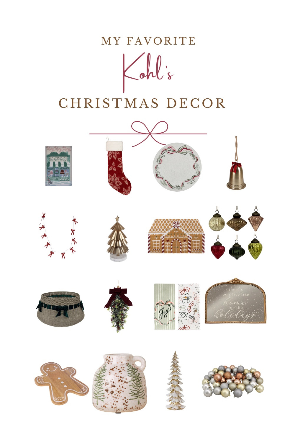 Affordable, cozy, and so festive — Kohl’s has some of the cutest Christmas pieces this year! From classic greenery and lit garlands to nostalgic ornaments, cozy textiles, and cheerful accents, these finds make it easy to deck out your home without breaking the budget.

Tap to shop my curated Kohl’s holiday picks! ✨❤️

#LTKHome #LTKHoliday #LTKSeasonal