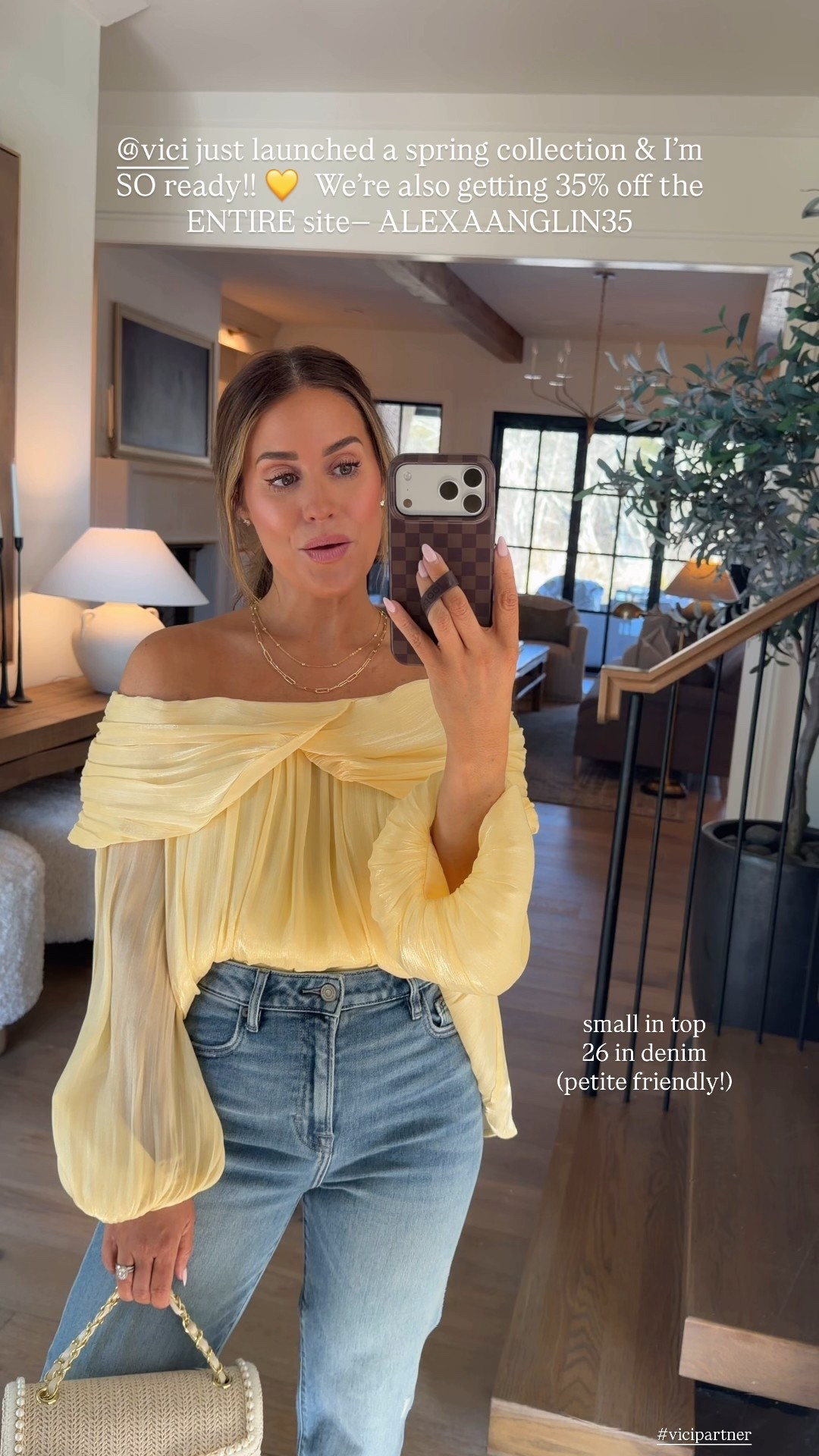How cute is this butter yellow off shoulder top?!? So ready for spring & everything colorful!! Wearing a small in the top, 26 in jeans, & heels tts. All 35% off with ALEXAANGLIN35 

Spring outfit, date night, butter yellow, denim 

#LTKSaleAlert #LTKgrwm #LTKPetite