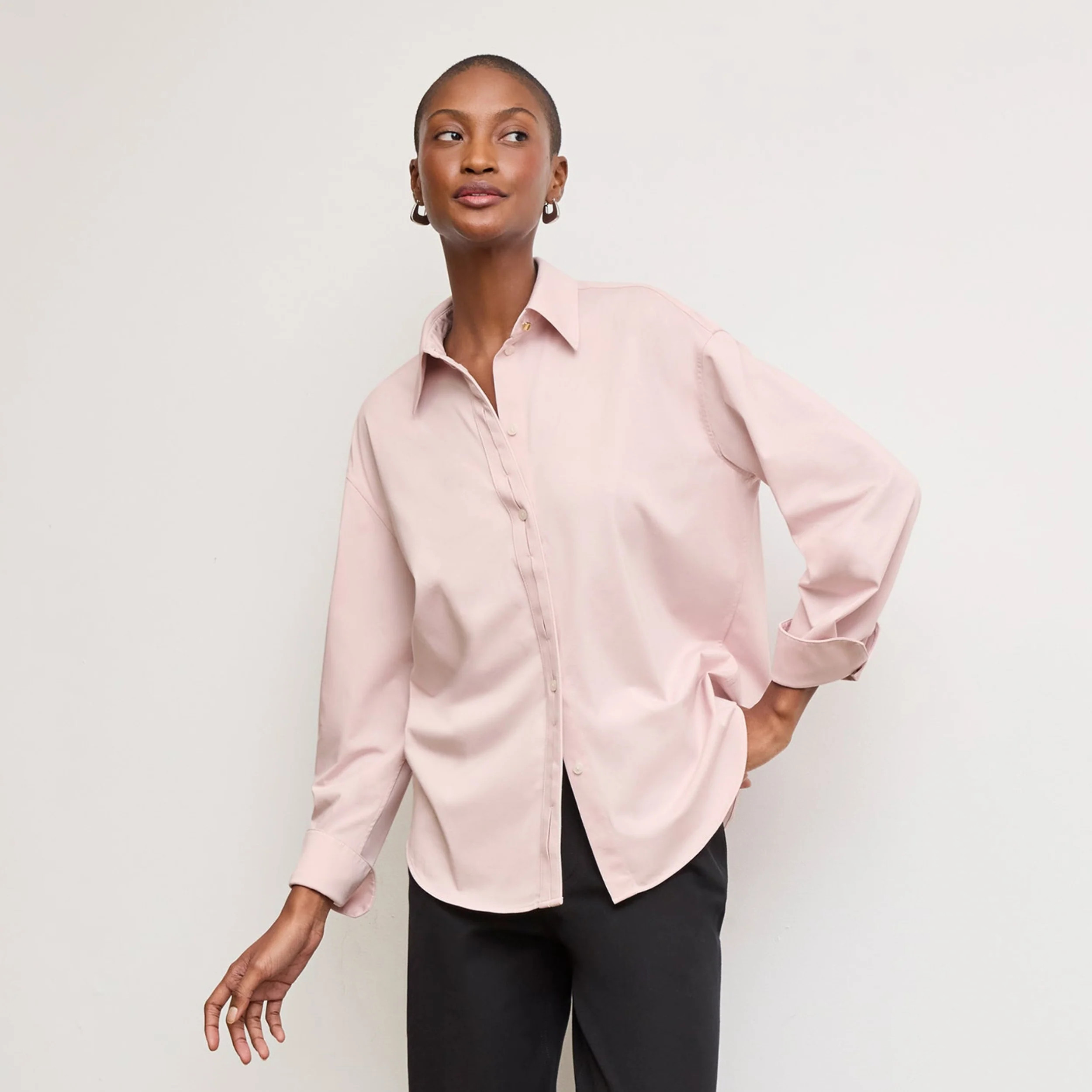 Filomina Friday Shirt - Knit Poplin :: Tulip | MM LaFleur