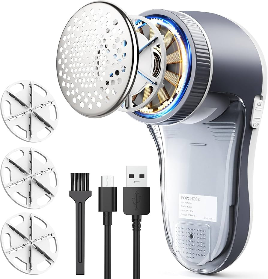 POPCHOSE Fabric Shaver, Sweater Shavers to Remove Pilling, Lint Shaver with 6-Leaf Blades, Electr... | Amazon (US)