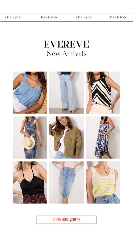 New arrivals from Evereve - such a wide variety of summer pieces. Grab these dresses for a summer event. Tops pair perfectly with the denim skirt & jeans. What is your favorite? @evereveofficial #Everevepartner

#LTKOver40 #LTKStyleTip