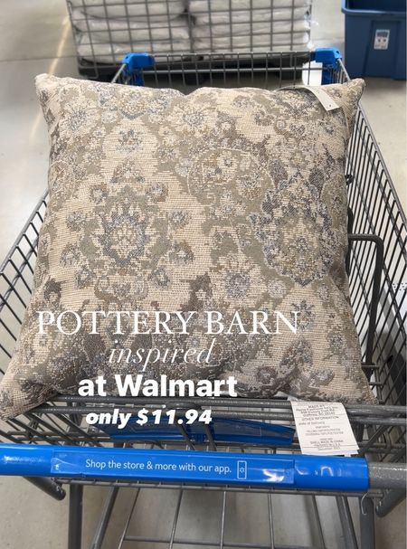 Pottery Barn Inspired At Walmart | pottery barn dupe | Walmart home decor | Walmart finds | Walmart home | home decor | jacquard pillow | embroidered pillow | neutral home decor | affordable | Walmart | throw pillow 

#LTKfindsunder50 #LTKhome #LTKsalealert