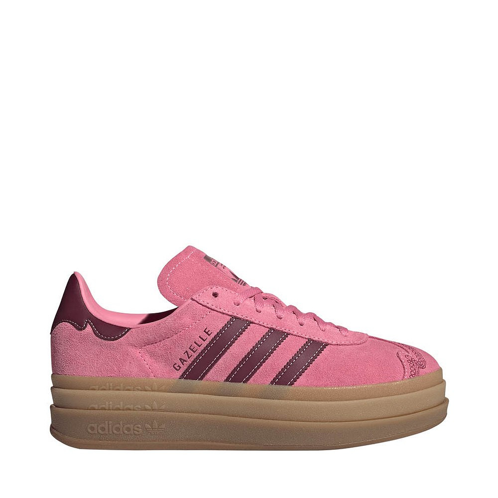 Womens adidas Gazelle Bold Athletic Shoe - Shadow Red / Pink Spark / Shadow Red | Journeys