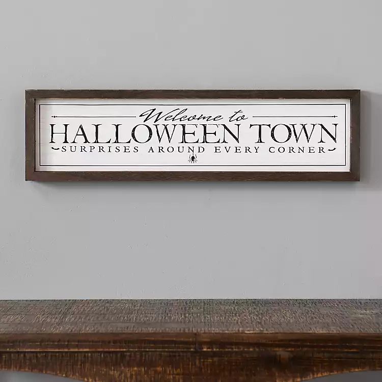 New!Halloween Town Framed Wall Plaque | Kirkland's Home