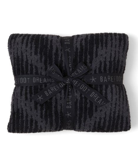 Barefoot Dreams® Carbon & Black Chevron Ikat Cozychic Blanket | Zulily