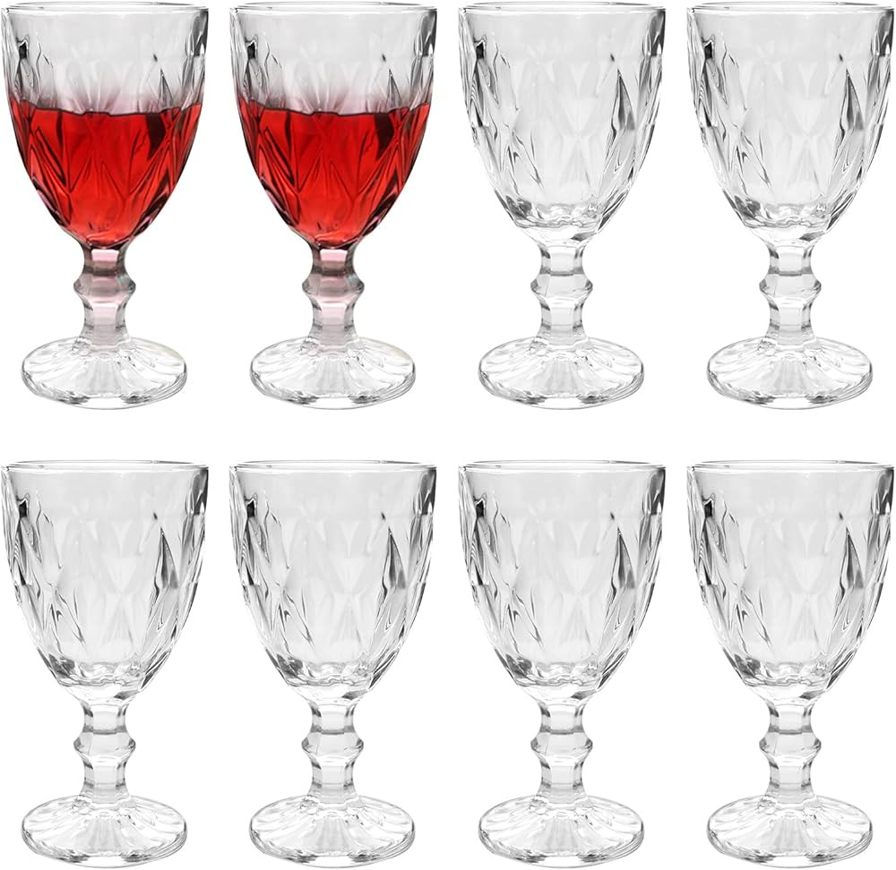QAPPDA Red Wine Glasses,Crystal Clear Stemware,12 Ounce,Set of 8,Ideal for Daily Use or Entertain... | Amazon (US)