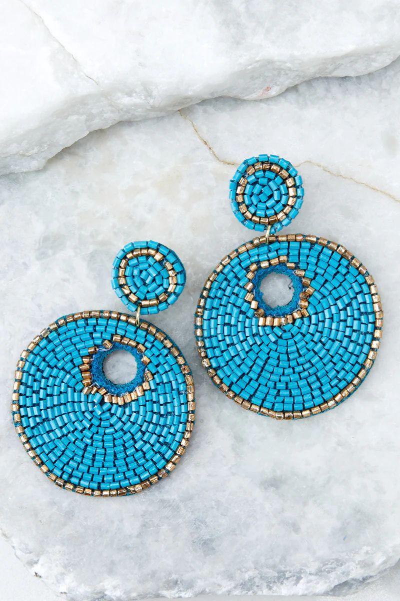 Simply Find It Turquoise Statement Earrings | Red Dress 
