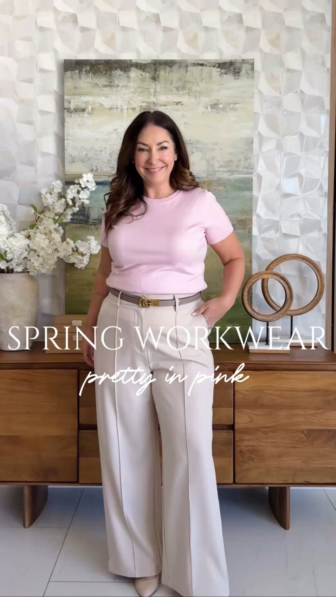 Pink workwear for spring Wearing large in all tops, Nimin Amazon pants run tts wearing 12, tweed skirt size up, XL, Trouser jeans tts, 31

#LTKWorkwear #LTKOver40 #LTKMidsize