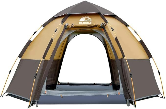 Hewolf Waterproof Instant Camping Tent - 2/3/4 Person Easy Quick Setup Dome Family Tents for Camp... | Amazon (US)