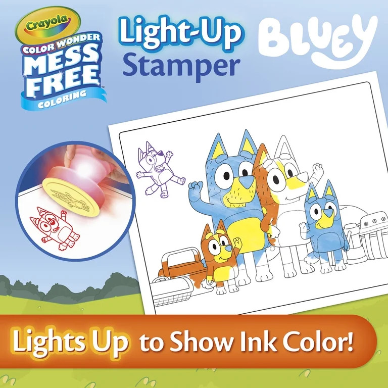 Crayola Color Wonder Magic Light Up Bluey Stamper, Easter Basket Essentials, Mess Free Coloring, ... | Walmart (US)