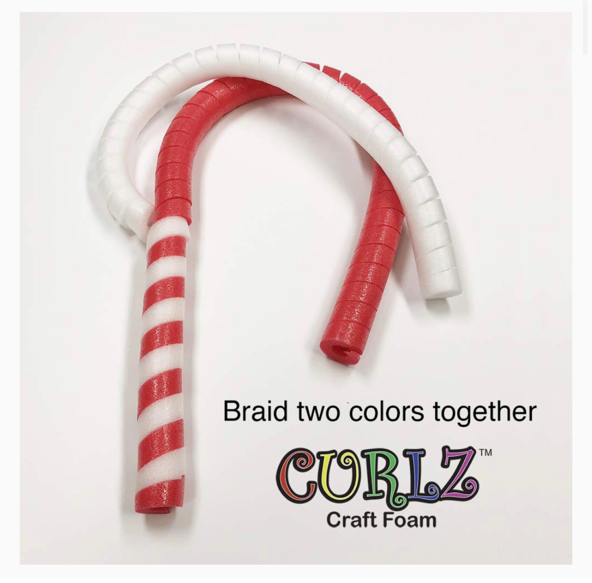 DIY candy cane or lollipops! These styrofoam is come pre-cut so that you can just braid them together!! The white is not as long as the red so you will need to purchase two whites for it to equal the length of the red ones 

#LTKhome #LTKHoliday #LTKSeasonal