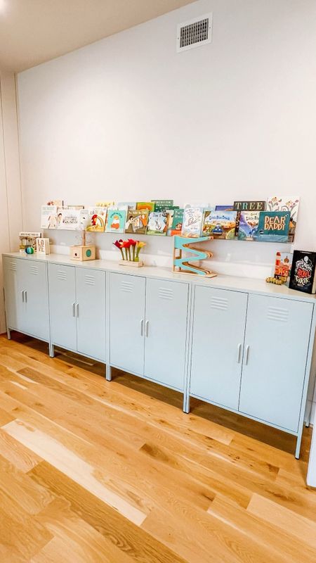You know how much we love playrooms…one of our favorite spaces to organize! So we really love finding something new + fun to UP the cuteness + tidiness in a play space.
⠀
We are smitten kittens over these mini lockers! 🙀😻🙀 And they are so perfect for holding all the toys, games, + puzzles.

#LTKhome #LTKfamily