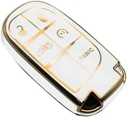 FEYOUN Key Fob Cover Compatible with Jeep Grand Cherokee Renegade Chrysler 200 300 Dodge RAM Durango | Amazon (US)