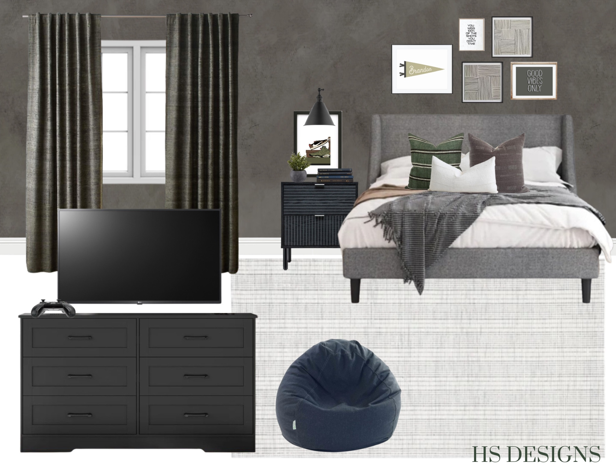 Moody teen boys bedroom 🩶 




#LTKstyletip #LTKfamily #LTKkids