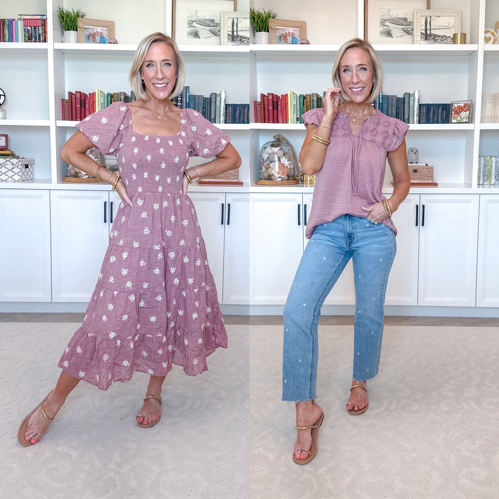 Spring Haul - not-so-rapid unboxing… part 1 (and it’s ALL ON SALE!) Embroidered Floral Smocked Bubble Sleeve Midi Dress - size XS. 35% off. Crochet Yoke Ruffle Trim Top - size XS. 30% off. * Daisy Embroidered High Rise Relaxed Straight Jean - Size 0. 30% off. 

#LTKSeasonal#LTKOver40#LTKSaleAlert 

 
