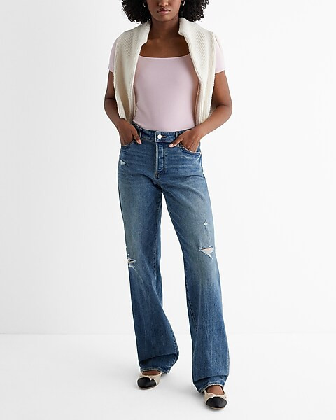 Body Contour Stretch Cotton Square Neck Bodysuit | Express