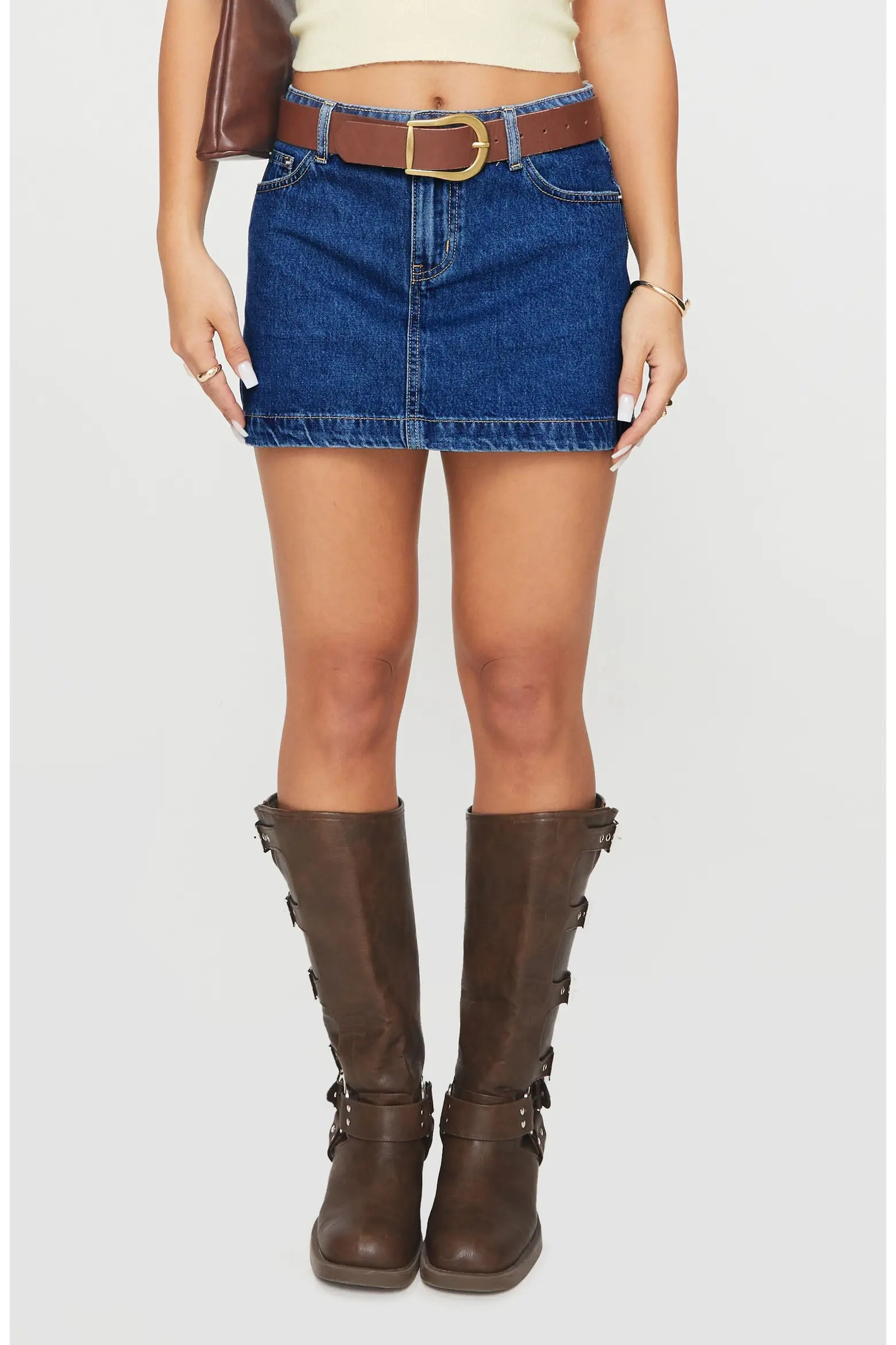 Princess Polly Nickei Denim Miniskirt (Women) | Nordstrom | Nordstrom