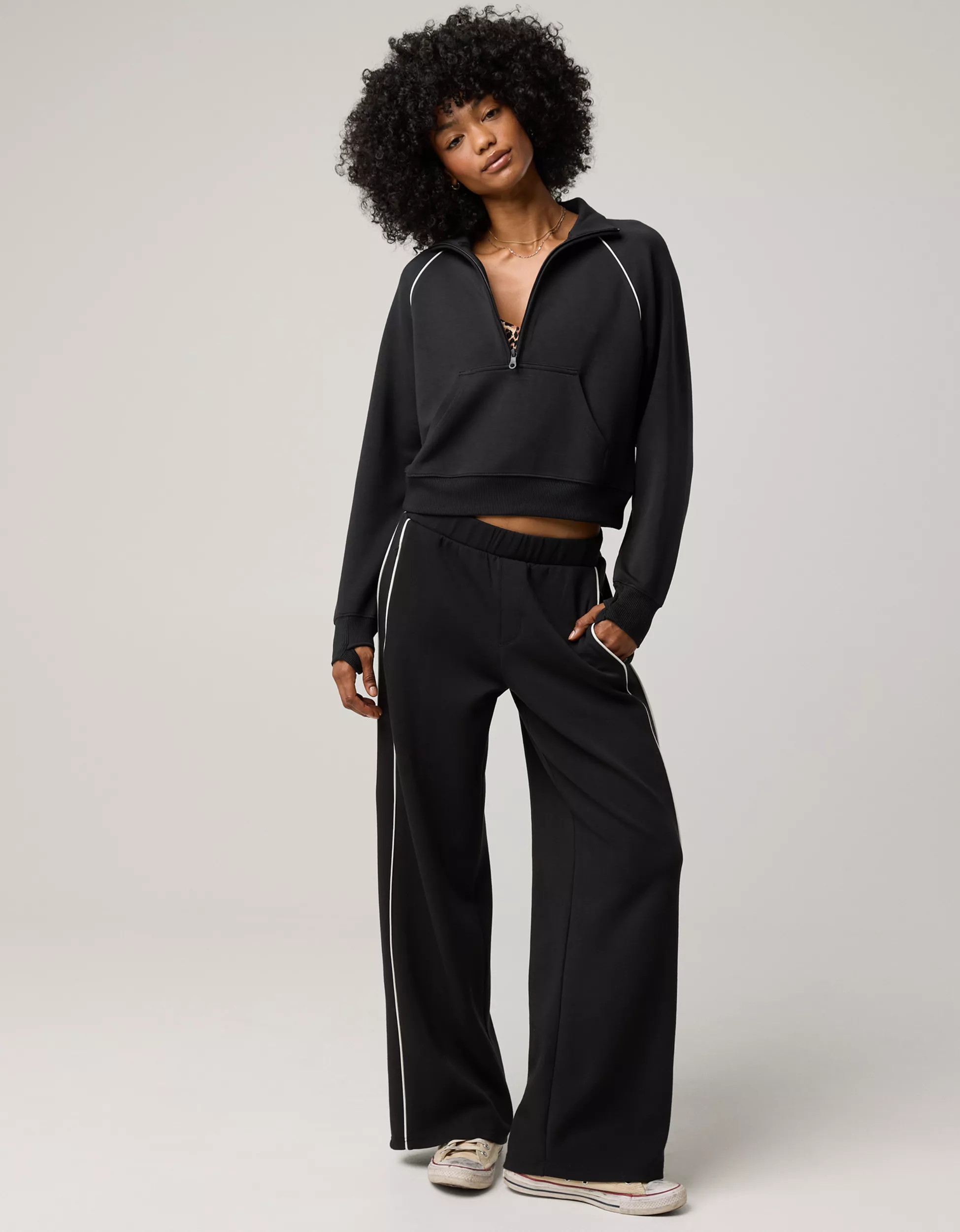 OFFLINE By Aerie ChillUp Quarter Zip Sweatshirt | Aerie