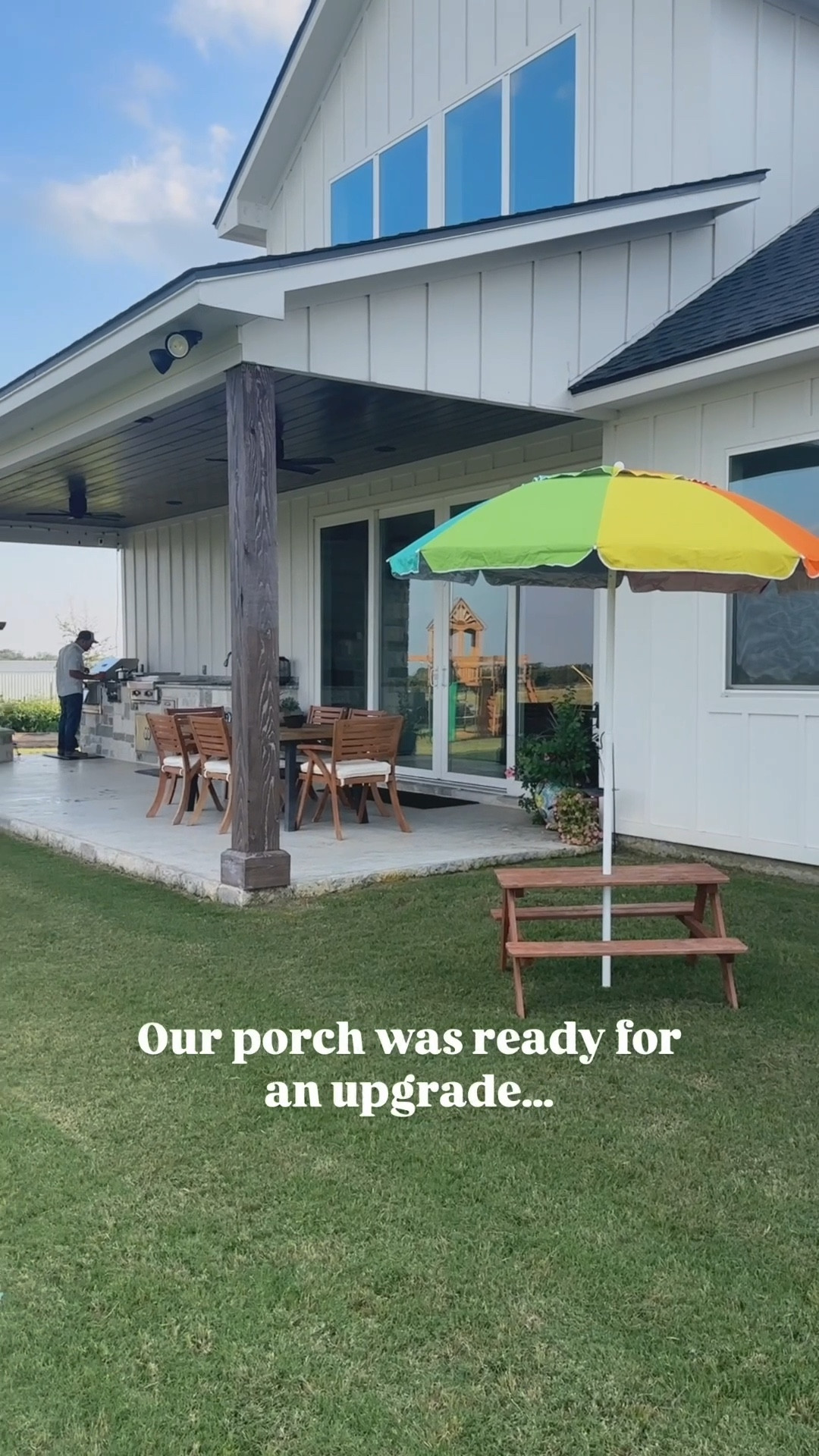 New season, new space! ☀️ We finally kicked off our backyard patio upgrade with fresh concrete and custom pavers - This is only Phase 1 & I'm already in love with how much extra space we have! 😍 

💁🏻‍♀️Next up: flowerbeds and rock landscaping to finish off this cozy space for family hangouts & summer nights. Can't wait to share more of this porch makeover as it comes together!

Follow along if you love a good before & after or farmhouse-style updates.

#BackyardMakeover #PatioUpgrade #OutdoorLivingSpace #ConcretePatio #HomeProjectinspo #BackyardGoals
#PorchTransformation #BeforeAndAfterHome #SummerHomeVibes #thistexasfamilyfarmhouse

#LTKFamily #LTKSeasonal #LTKHome