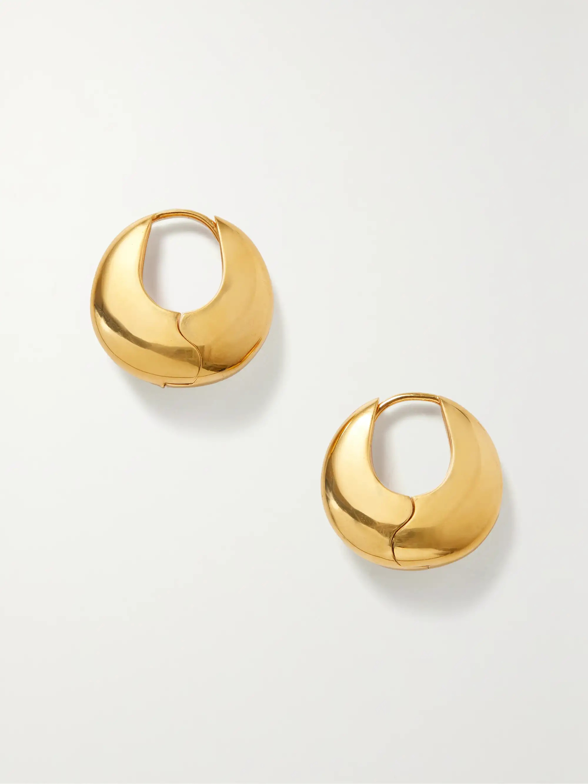 + NET SUSTAIN Bialy large gold vermeil hoop earrings | NET-A-PORTER (US)