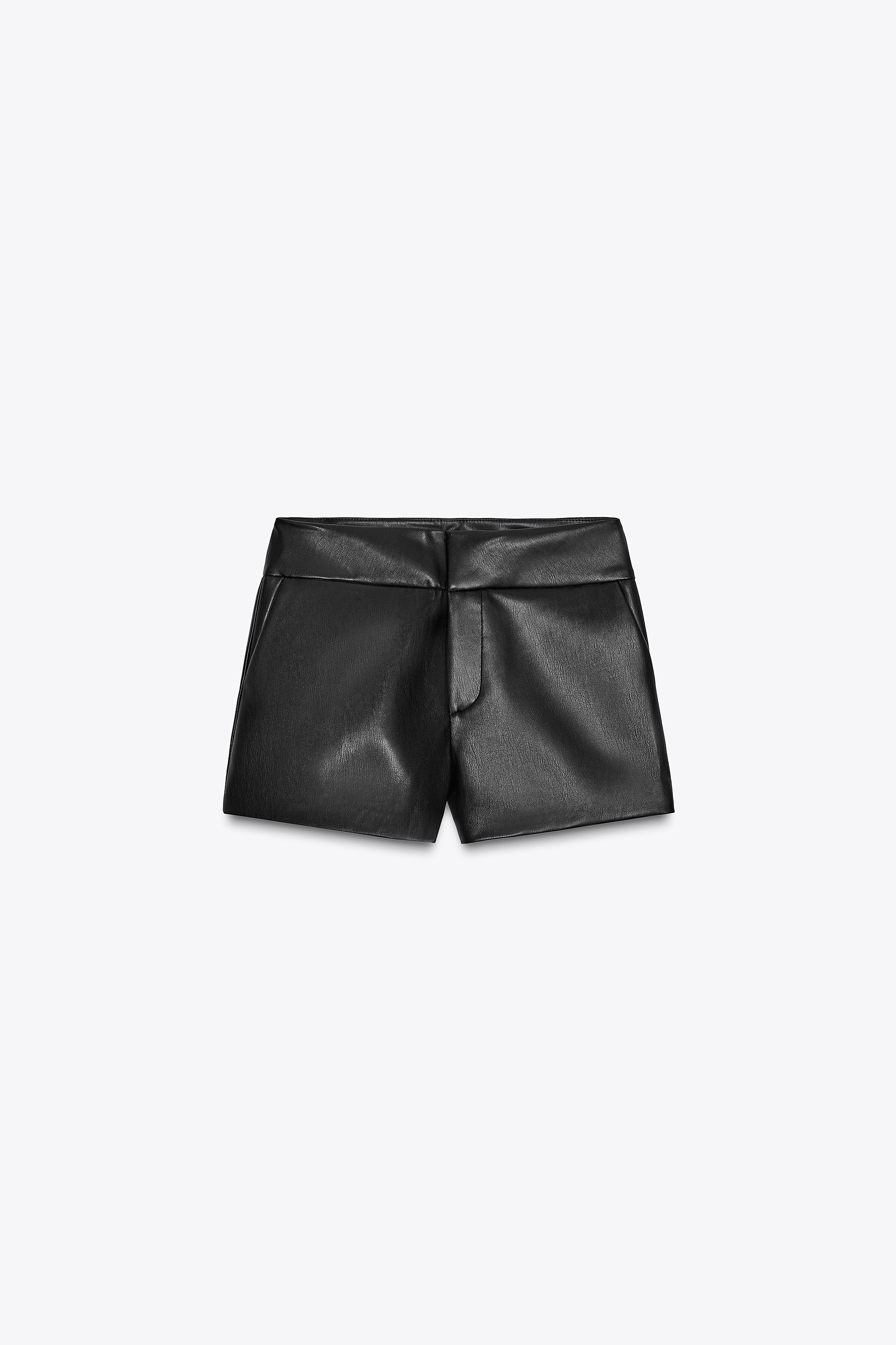 FAUX LEATHER MINI SHORTS | Zara US
